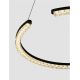 Pendule, Lustre suspendate - Lustra circulara aluminiu negru GREAMY D-65cm