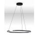 Pendule, Lustre suspendate - Lustra circulara aluminiu negru GREAMY D-65cm