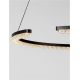 Pendule, Lustre suspendate - Lustra circulara aluminiu negru GREAMY D-65cm