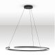 Pendule, Lustre suspendate - Lustra circulara aluminiu negru GREAMY D-85cm