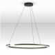 Pendule, Lustre suspendate - Lustra circulara aluminiu negru GREAMY D-85cm