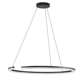 Lustra circulara aluminiu negru GREAMY D-85cm