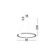 Pendule, Lustre suspendate - Lustra circulara aluminiu negru GREAMY D-85cm