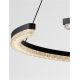 Pendule, Lustre suspendate - Lustra circulara aluminiu negru GREAMY D-85cm
