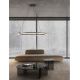 Pendule, Lustre suspendate - Lustra circulara aluminiu negru GREAMY D-85cm