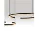 Pendule, Lustre suspendate - Lustra circulara aluminiu negru GREAMY D-93cm