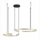 Pendule, Lustre suspendate - Lustra circulara aluminiu auriu GREAMY D-93cm