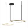 Lustra circulara aluminiu auriu GREAMY D-93cm