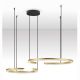 Pendule, Lustre suspendate - Lustra circulara aluminiu auriu GREAMY D-93cm