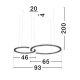 Pendule, Lustre suspendate - Lustra circulara aluminiu auriu GREAMY D-93cm