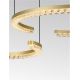 Pendule, Lustre suspendate - Lustra circulara aluminiu auriu GREAMY D-93cm
