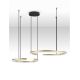 Pendule, Lustre suspendate - Lustra circulara aluminiu auriu GREAMY D-93cm