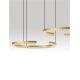 Pendule, Lustre suspendate - Lustra circulara aluminiu auriu GREAMY D-93cm