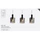 Pendule, Lustre suspendate - Lustra suspendata metal negru, sticla fumurie Sweden 3L