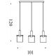 Pendule, Lustre suspendate - Lustra suspendata metal mocha, sticla amber Sweden 3L
