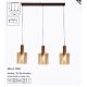 Pendule, Lustre suspendate - Lustra suspendata metal mocha, sticla amber Sweden 3L