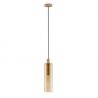 Pendul metal auriu, sticla chihlimbar ZOELLA