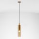 Pendule, Lustre suspendate - Pendul metal auriu, sticla chihlimbar ZOELLA