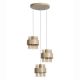 Pendule, Lustre suspendate - Lustra cu 3 pendule stil scandinav Royal chihlimbar