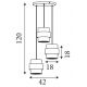 Pendule, Lustre suspendate - Lustra cu 3 pendule stil scandinav Royal chihlimbar