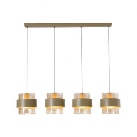 Pendule, Lustre suspendate - Lustra cu 4 pendule stil scandinav Royal chihlimbar