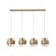 Pendule, Lustre suspendate - Lustra cu 4 pendule stil scandinav Royal chihlimbar