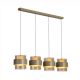 Pendule, Lustre suspendate - Lustra cu 4 pendule stil scandinav Royal chihlimbar
