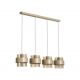Pendule, Lustre suspendate - Lustra cu 4 pendule stil scandinav Royal chihlimbar