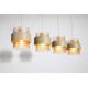 Pendule, Lustre suspendate - Lustra cu 4 pendule stil scandinav Royal chihlimbar