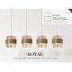 Pendule, Lustre suspendate - Lustra cu 4 pendule stil scandinav Royal chihlimbar