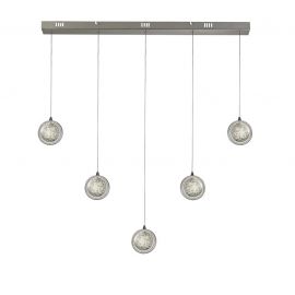 Lustra liniara cu 5 pendule LED Quartz