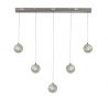 Lustra liniara cu 5 pendule LED Quartz