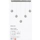 Pendule, Lustre suspendate - Lustra liniara cu 5 pendule LED Quartz