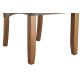 Seturi scaune, HoReCa - Set de 2 scaune CASA din microfibra taupe si picioare din lemn