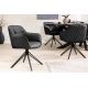 Seturi scaune, HoReCa - Set 2 scaune Pivotante, Piele Naturala Neagra, Euphoria