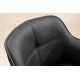 Seturi scaune, HoReCa - Set 2 scaune Pivotante, Piele Naturala Neagra, Euphoria