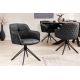 Seturi scaune, HoReCa - Set 2 scaune Pivotante, Piele Naturala Neagra, Euphoria