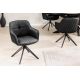 Seturi scaune, HoReCa - Set 2 scaune Pivotante, Piele Naturala Neagra, Euphoria