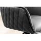 Seturi scaune, HoReCa - Set 2 scaune Pivotante, Piele Naturala Neagra, Euphoria
