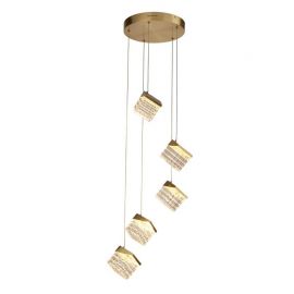 Pendule, Lustre suspendate - Lustra cu 5 pendule LED Cuboid