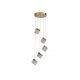 Pendule, Lustre suspendate - Lustra cu 5 pendule LED Cuboid