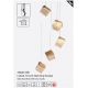 Pendule, Lustre suspendate - Lustra cu 5 pendule LED Cuboid