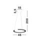 Pendule, Lustre suspendate - Lustra circulara aluminiu alb GREAMY D-46cm