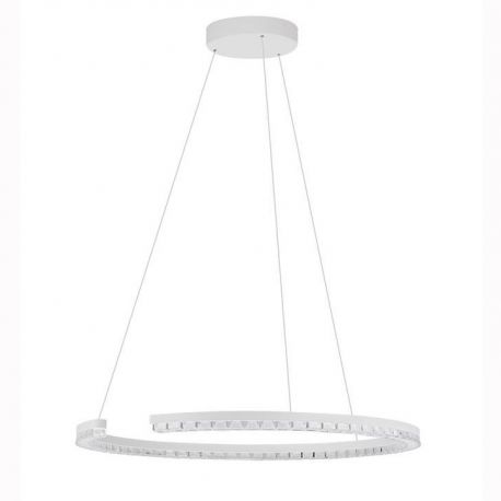 Pendule, Lustre suspendate - Lustra circulara aluminiu alb GREAMY D-65cm