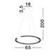 Pendule, Lustre suspendate - Lustra circulara aluminiu alb GREAMY D-65cm