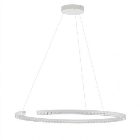 Pendule, Lustre suspendate - Lustra circulara aluminiu alb GREAMY D-85cm