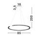 Pendule, Lustre suspendate - Lustra circulara aluminiu alb GREAMY D-85cm