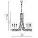 Candelabre, Lustre - Candelabru stil elegant metal alama Ascona 8L
