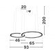 Pendule, Lustre suspendate - Lustra circulara aluminiu alb GREAMY D-93cm