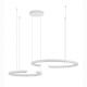 Pendule, Lustre suspendate - Lustra circulara aluminiu alb GREAMY D-93cm